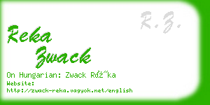 reka zwack business card